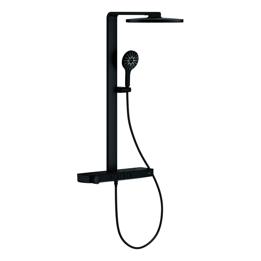 Système de douche GROHE Rainshower Aqua Pure 100964 mural avec mitigeur SmartControl et pommeau D 360 mm, Phantom Black