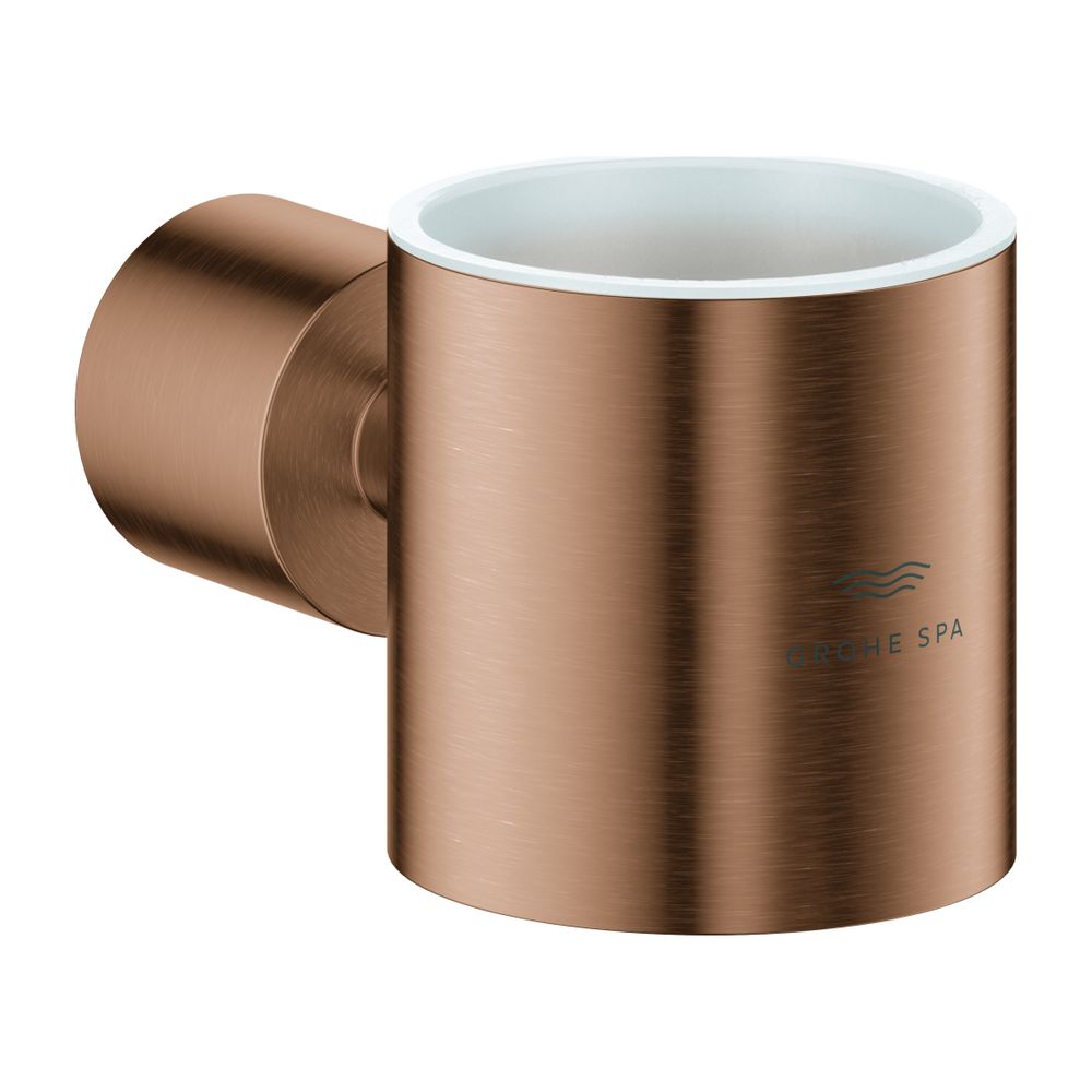 Support en verre Grohe Atrio pour distributeur de savon, finition Warm Sunset brossé, 40884DL0