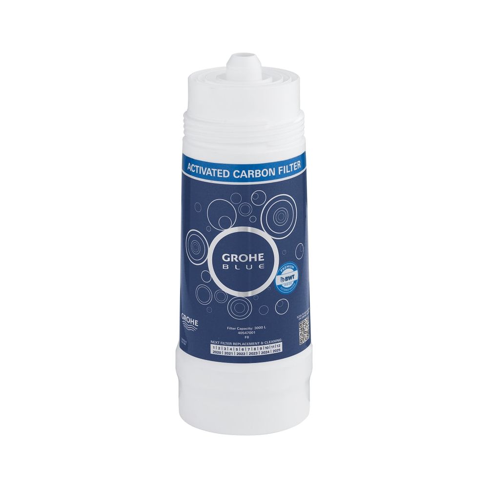 Filtre à charbon Grohe Blue pour lavabo Grohe - Modèle de remplacement pour régions avec une dureté d'eau inférieure à 9 °dKH, capacité 3000 L