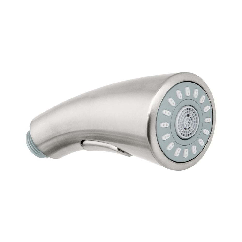 Pommeau de douche Grohe avec changement facile entre jet mousseur et SpeedClean - Supersteel/Night Time Grey - 46875ND0