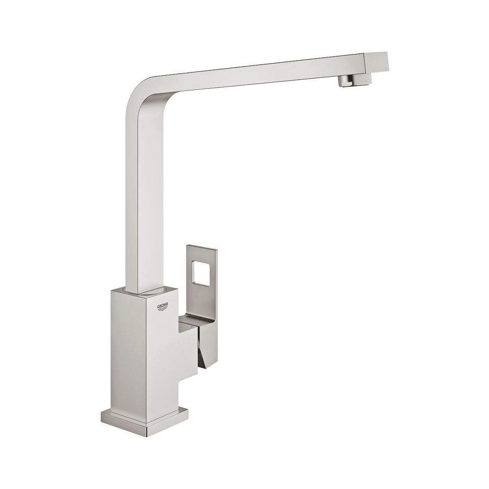 Mitigeur monocommande 1 trou pour évier Eurocube Supersteel avec bec pivotant en fonte, référence 31255DC0 GROHE