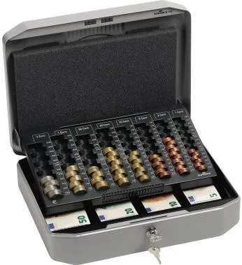 DURABLE Coffre-fort à monnaie EUROBOXX 178257 352x12x276 mm acier argenté