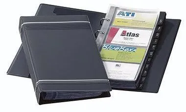 DURABLE Carnet à anneaux pour cartes de visite anthracite