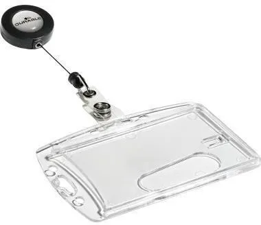 Plaques de nom Durable 801219 - 54x85 mm avec pince métallique - 10 pièces/boîte — lot de 10 pièces