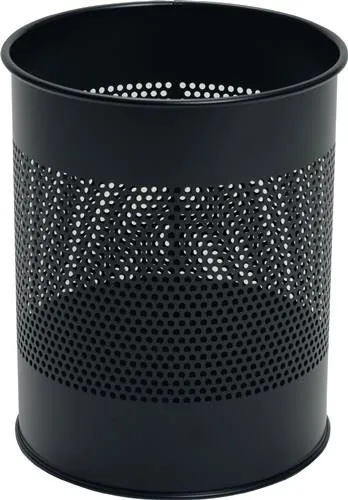 Corbeille à papier DURABLE 15 l H315 x Ø260 mm avec grille métallique époxy noir