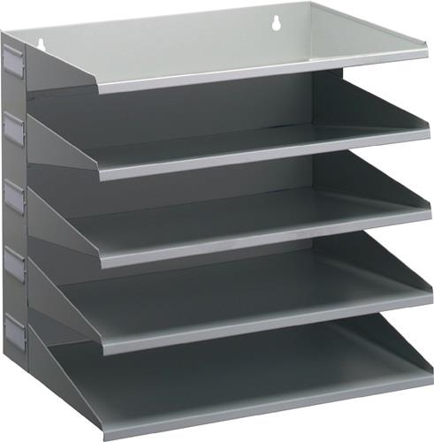 DURABLE Station de tri DIN A4 horizontal 5 compartiments gris