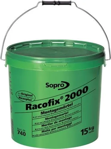 Mortier de montage Sopro Racofix® 2000 1:3 (eau/mortier) seau de 15 kg