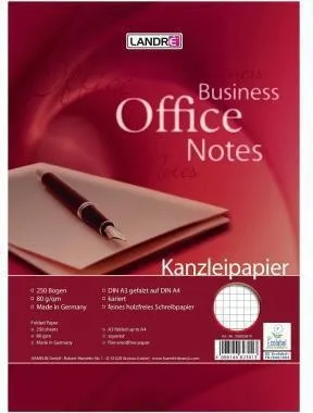 Landré Papier de bureau Landré 100050619 DIN A4 70 g quadrillé 250 feuilles/pack