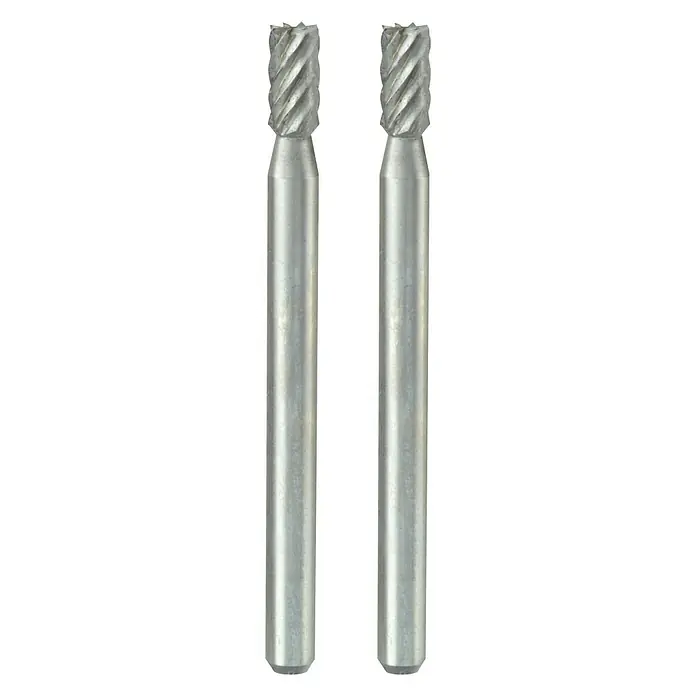 PROXXON Fraises cylindriques (acier au vanadium-tungstène), 3 mm, 2 pièces