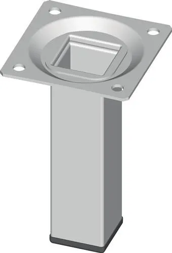 Alfer Element System Pied de meuble blanc 25x25mm H.700mm Plaque 4 St./Set