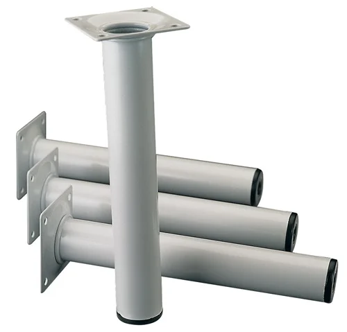 Alfer Element System Pied de meuble blancalu. 30mm H.500mm Plaque — lot de 4 pièces