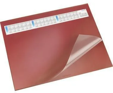 Sous-main Durella DS Läufer 44534 avec calendrier visible 40x53cm rouge