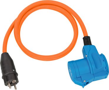 Adaptateur de camping Brennenstuhl CEE avec câble de 1,5m orange H07RN-F3G2.5