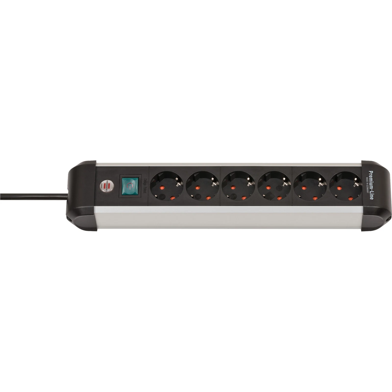 Multiprise Brennenstuhl Premium-Alu-Line avec interrupteur - 8 prises - câble 3 m H05VV-F 3G1,5 - 1391030800