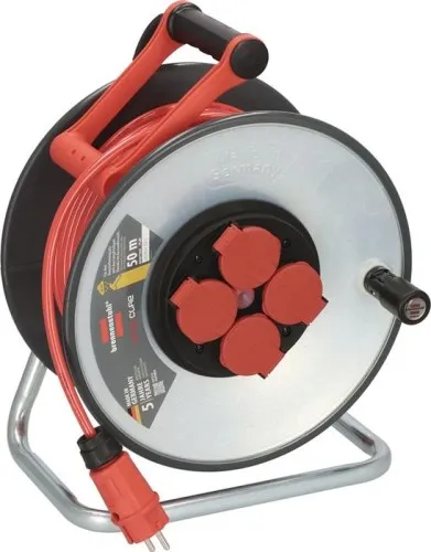 Brennenstuhl Enrouleur de câble SC 5110 50m H07BQ-F 3x1,5mm² 290mm 4 prises acier isolé IP44