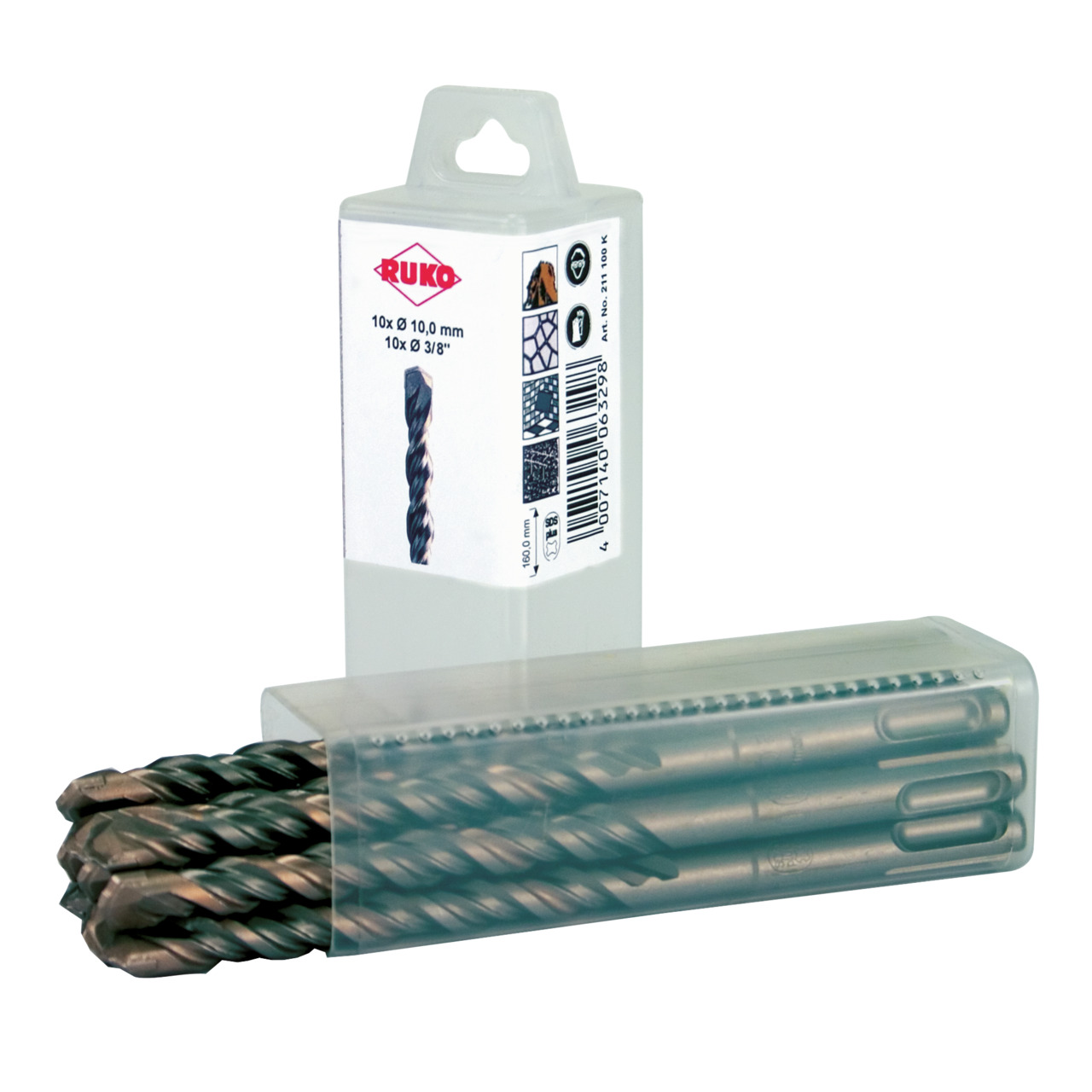 Foret à percussion SDS-plus à 2 taillants en emballage plastique
