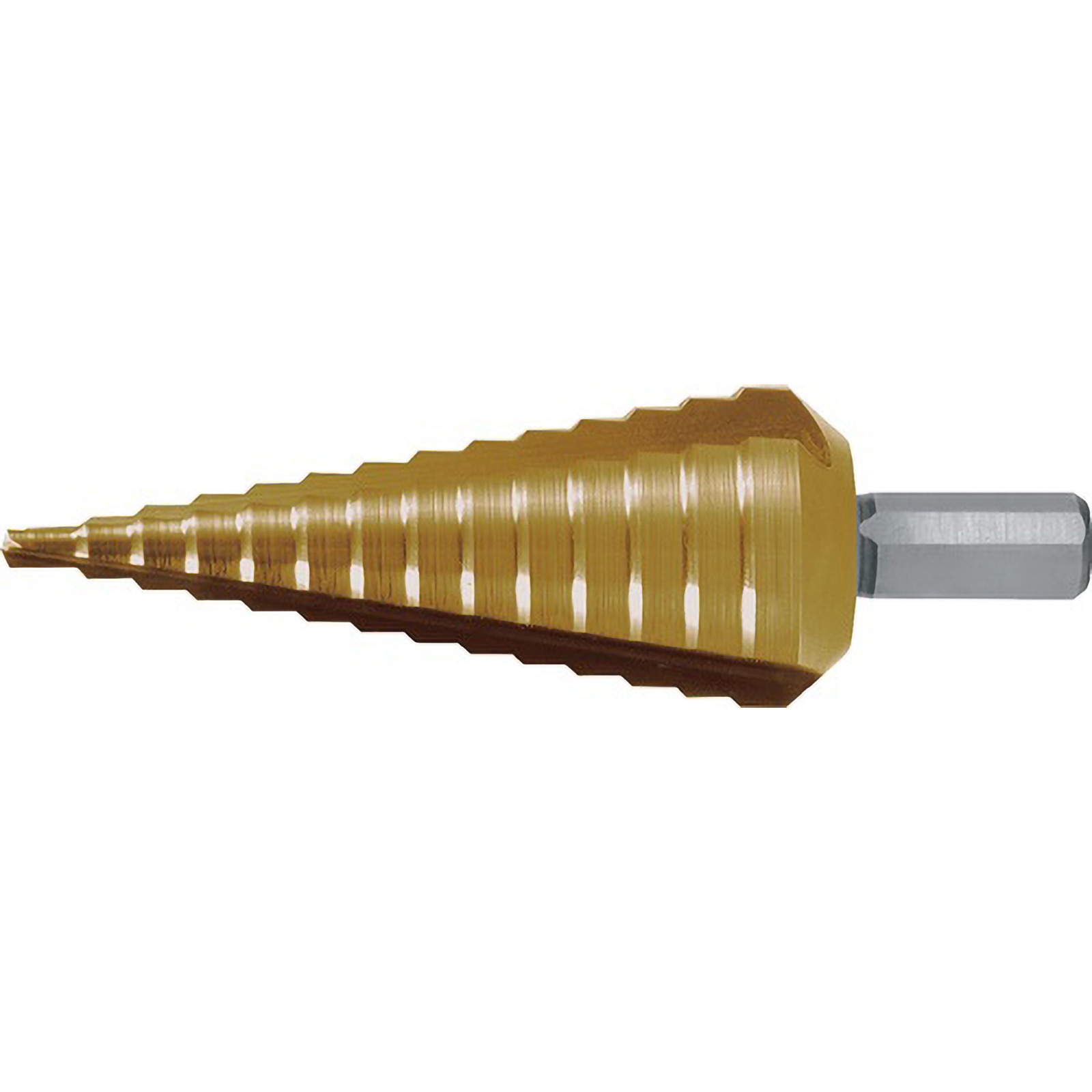 Foret étagé RUKO HSS-TiN à rainures droites avec affûtage en croix Ø 4 - 30 mm - 101352T