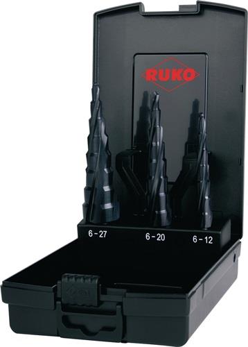 RUKO ULTIMATECUT Jeu de forets multidrill HSS RUnaTEC en cassette plastique 3 pièces - 101087PRO