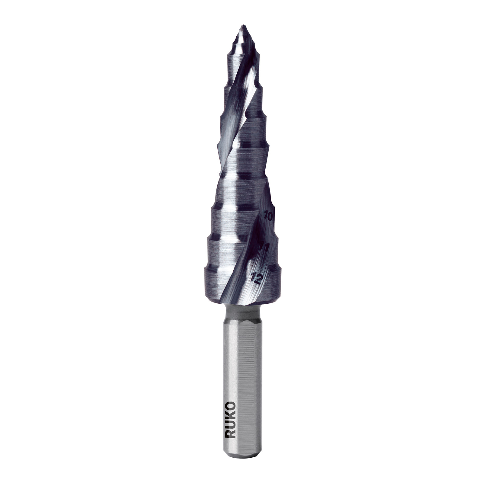 Mèche étagée RUKO ULTIMATECUT HSS RUnaTEC avec pointe FLOWSTEP® taille 0/9 - 101650-9P