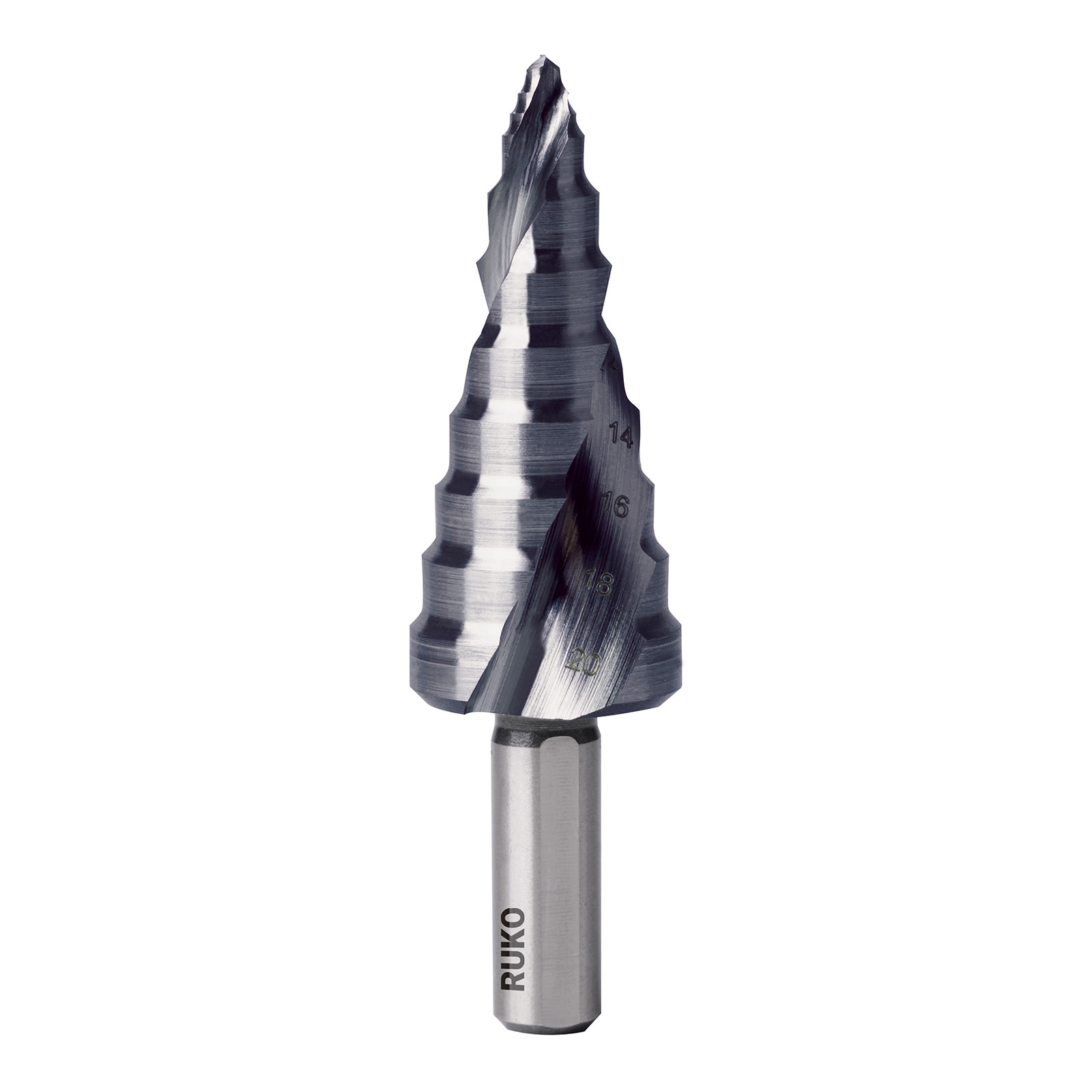 Foret étagé RUKO ULTIMATECUT HSS RUnaTEC avec pointe FLOWSTEP® taille 1 - 101651P