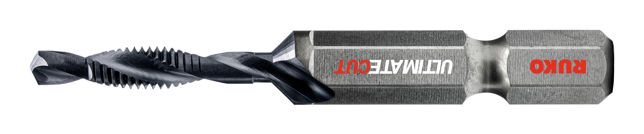 Taraud combiné ULTIMATECUT RUKO avec pointe FLOWSTEP®, HSS, revêtement RUnaTEC, queue hexagonale