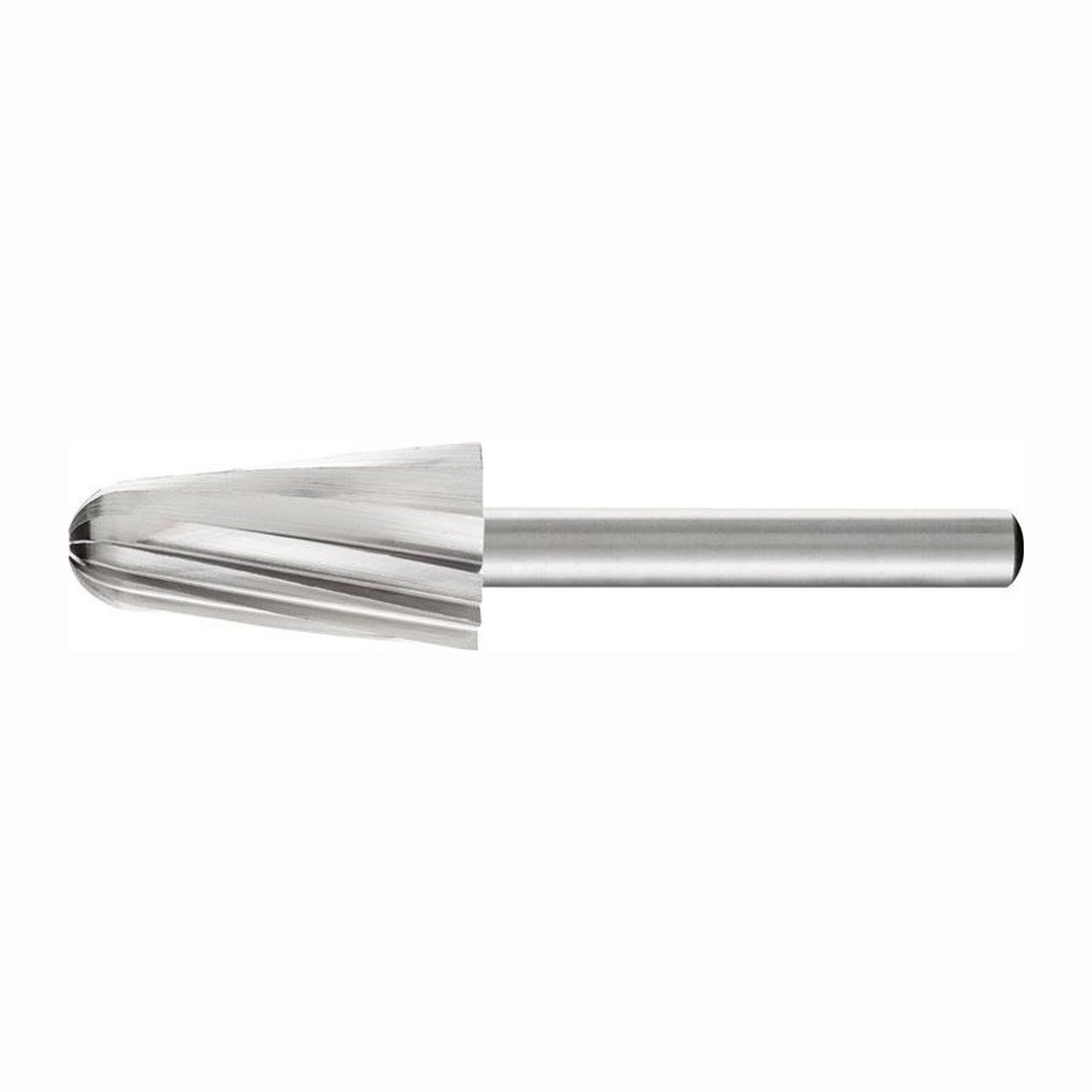 Fraise HSS PFERD TOOLS en forme de cône rond ALU Ø 16x30 mm, queue Ø 6 mm Alu/NE