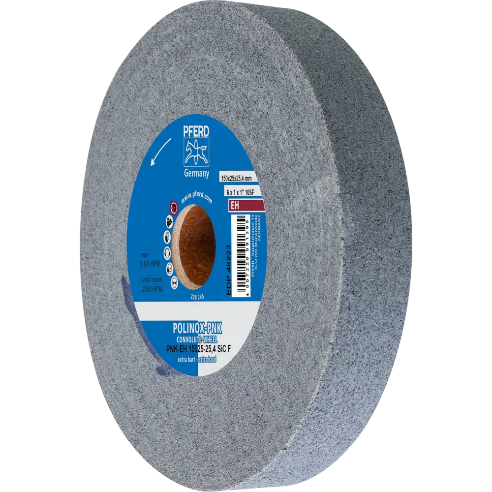 Roue en non-tissé POLINOX PNK extra-dure SiC fine pour finition