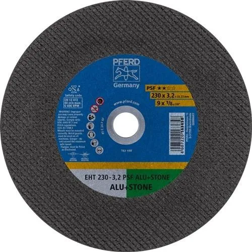 Disque de tronçonnage Pferd Tools EHT PSF ALU+STONE D230x3,2mm alésage 125mm PFERD — lot de 25 pièces