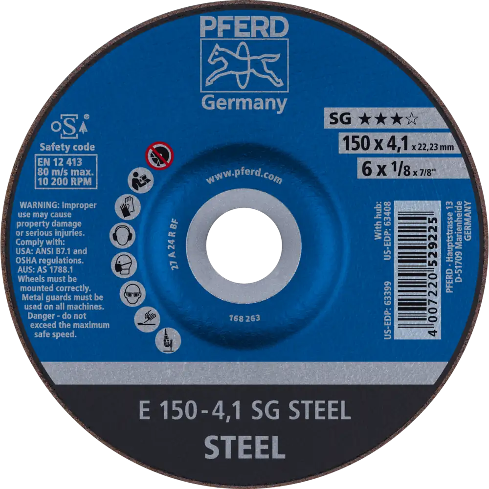 Meuleuse à tronçonner PFERD TOOLS SG STEEL (ligne Performance) pour acier