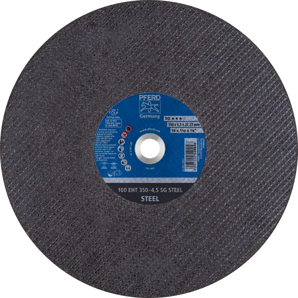 Disque de tronçonnage EHT SG STEEL pour acier - PFERD TOOLS