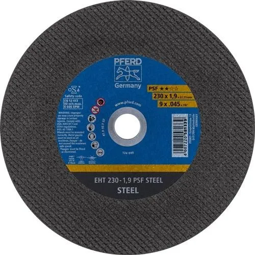 Pferd Tools Disque de tronçonnage PSF STEEL D230x1,9mm droit alésage 22,23mm — lot de 25 pièces