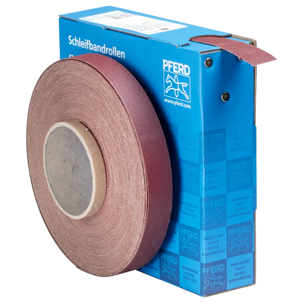 Rouleau de bande de ponçage en toile Corindon SBR largeur 25mm pour application universelle