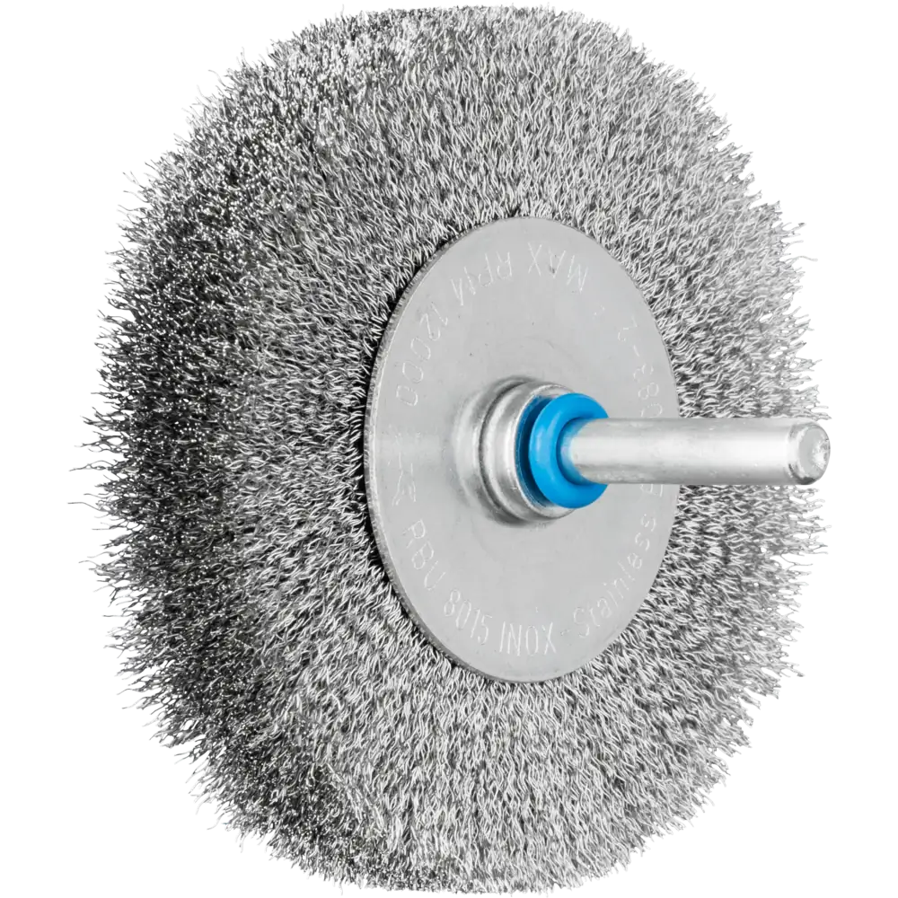 PFERD TOOLS Brosse ronde non tressée RBU Fil en acier inoxydable avec tige