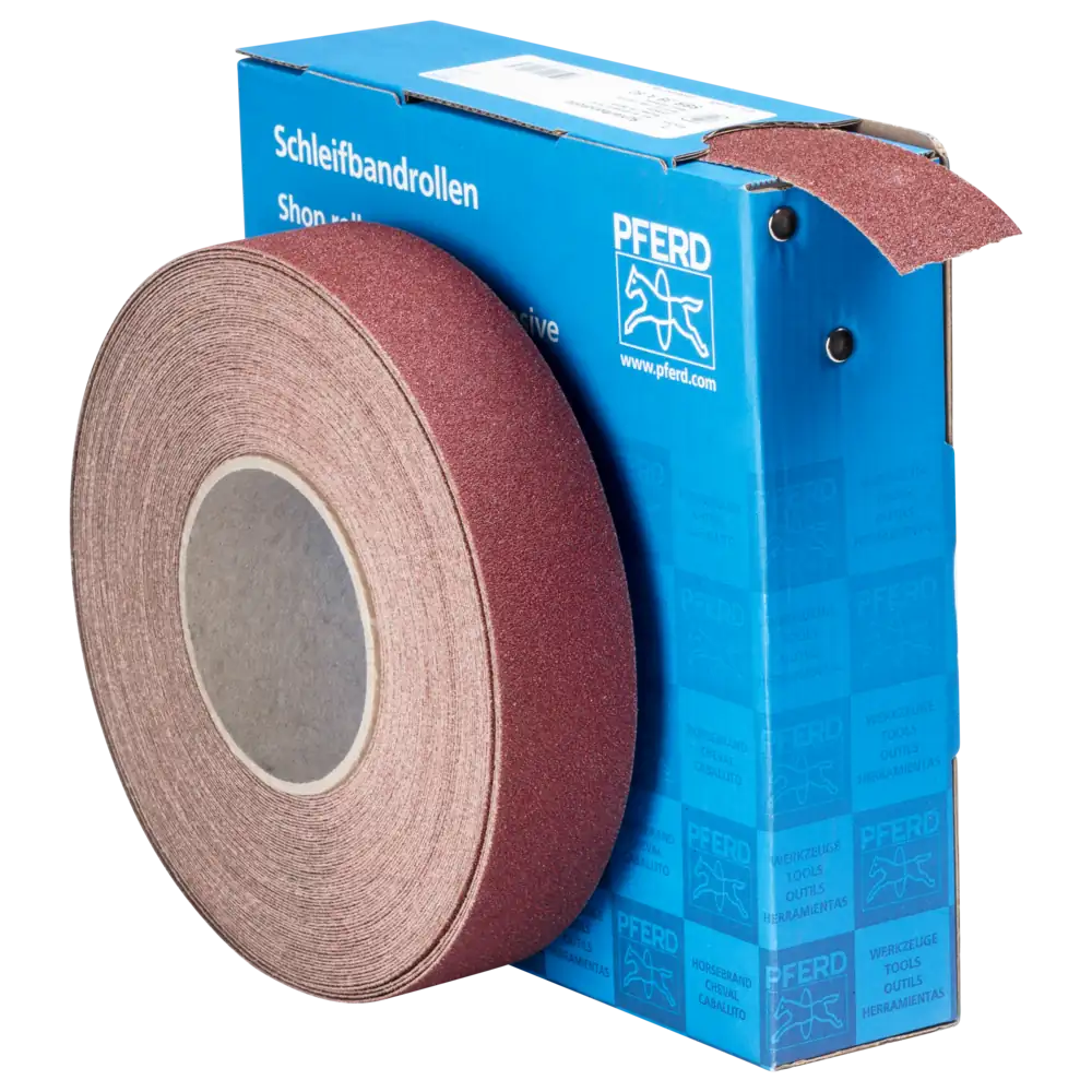 Bande abrasive en tissu Korund PFERD TOOLS SBR, largeur 38 mm pour application universelle