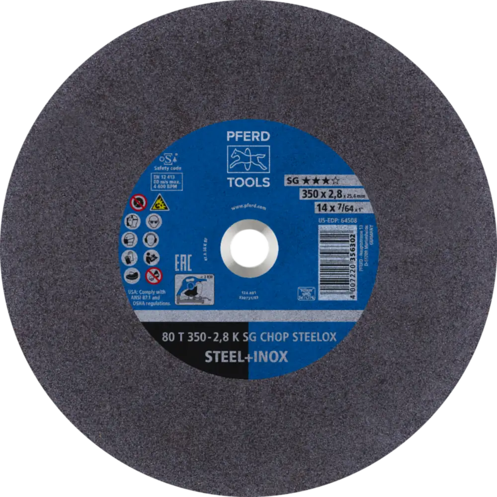 Disque de tronçonnage pour métal PFERD TOOLS T Leistungslinie SG CHOP STEELOX acier/inox