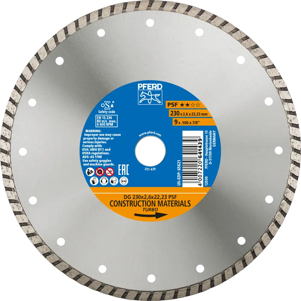 Disque diamant PFERD TOOLS DG PSF pour pierre/béton
