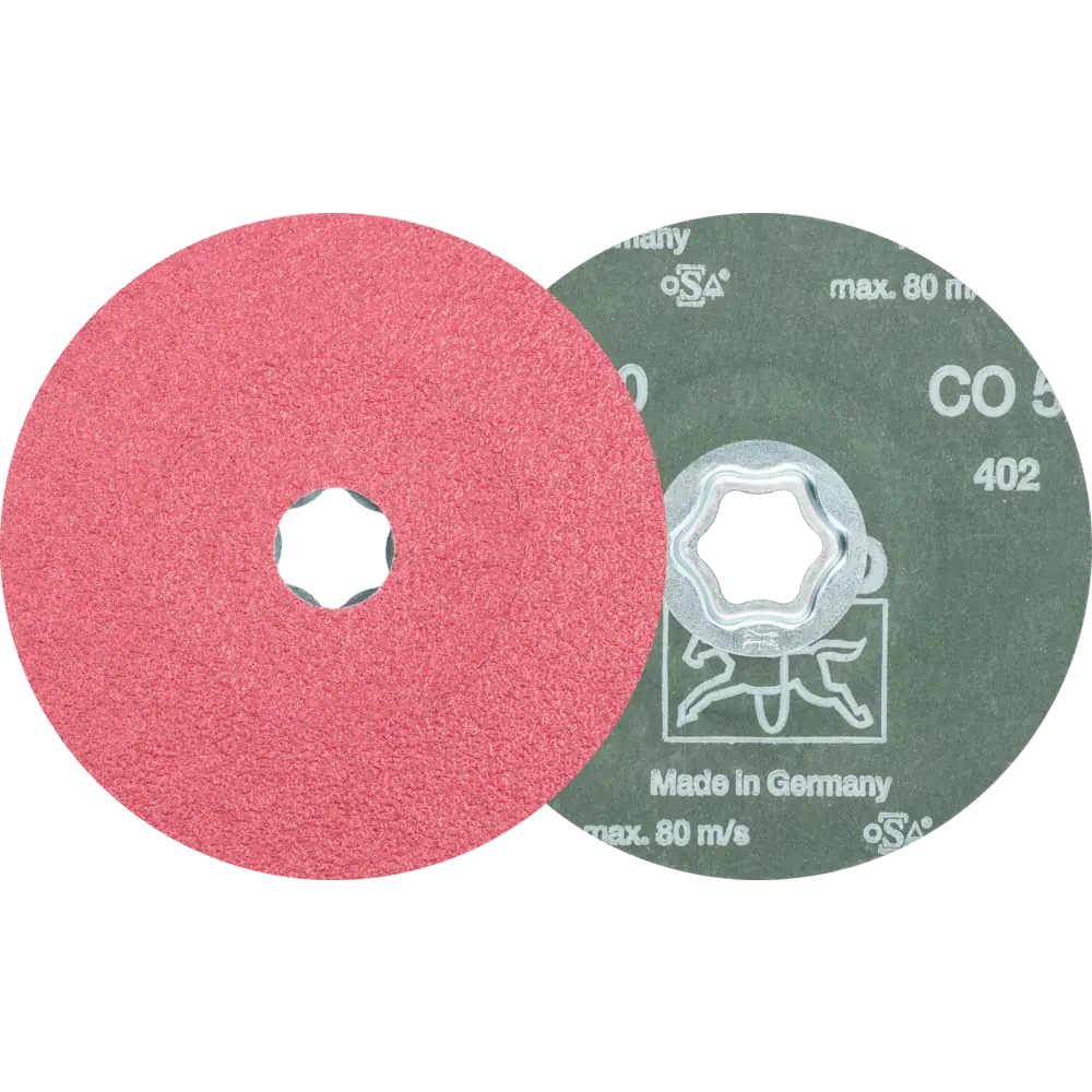 PFERD TOOLS COMBICLICK Fibrescheibe en grains céramiques pour forte abrasion sur acier