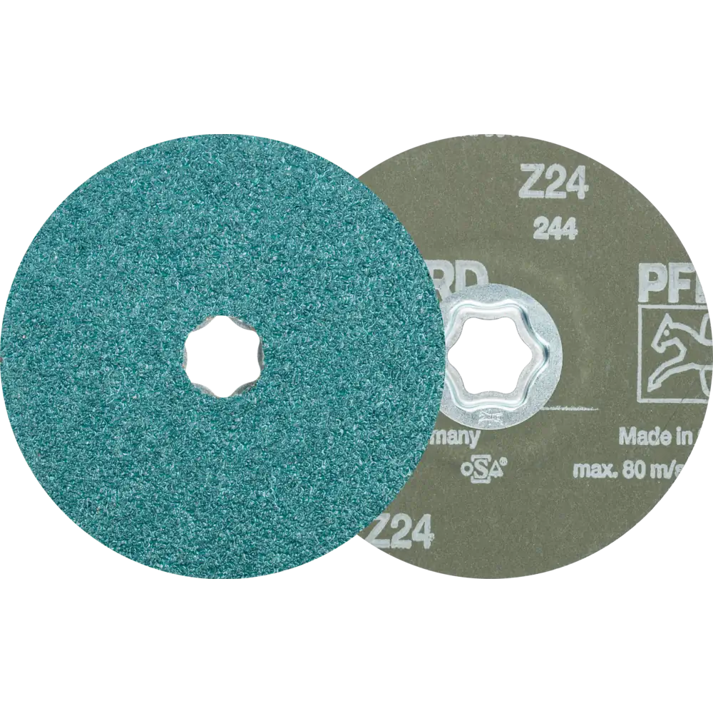 PFERD TOOLS COMBICLICK Disque fibre zircone pour forte abrasion sur acier