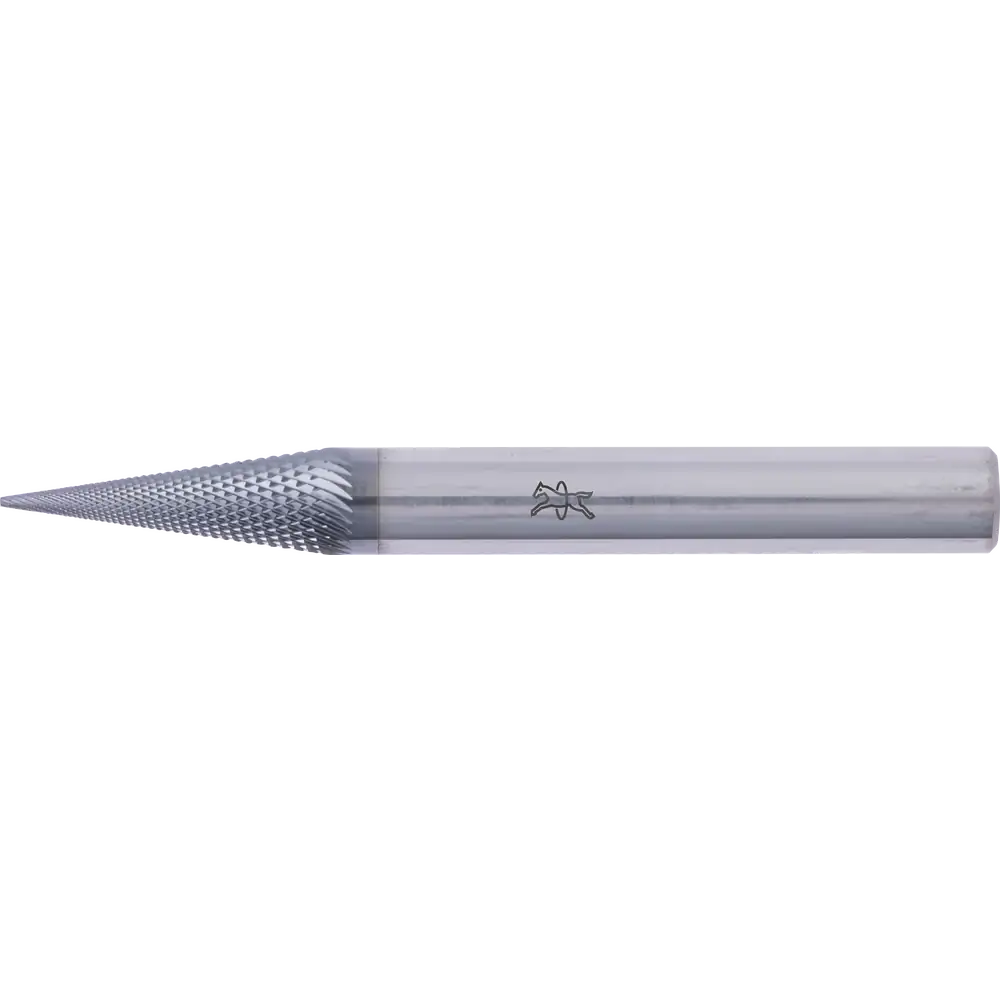 Fraise à surfacer haute performance en carbure PFERD TOOLS MICRO cône pointu SKM Ø 06x18 mm Ø tige 6 mm revêtement HICOAT pour finitions