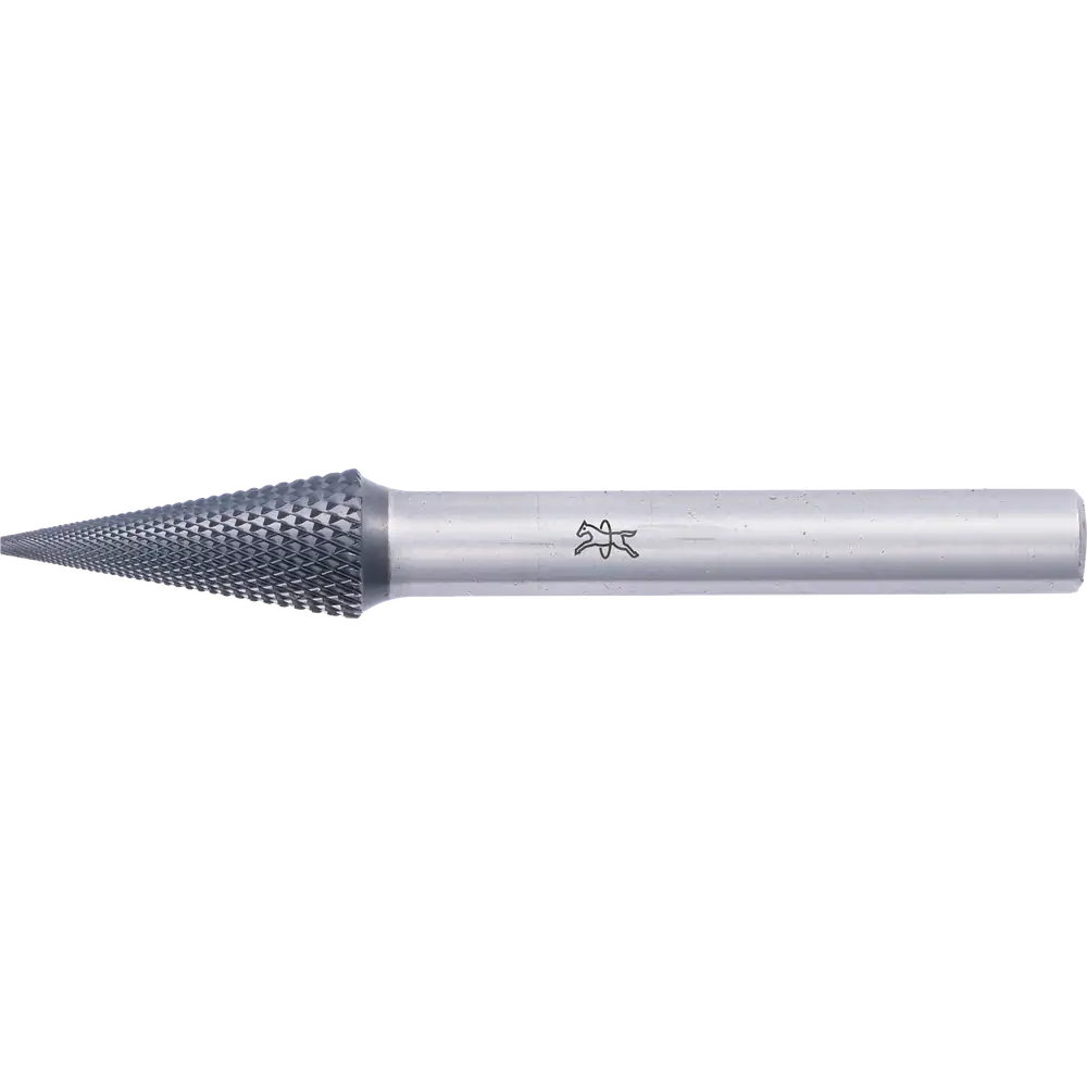 PFERD TOOLS Fraise à rainurer haute performance en carbure MICRO, cône pointu SKM Ø 8x20 mm, diamètre de tige 6 mm, revêtement HICOAT pour la finition