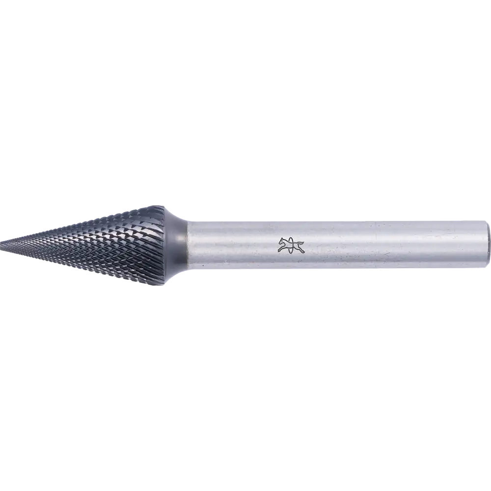 PFERD TOOLS Fraise à rainurer haute performance en carbure MICRO, cône pointu SKM Ø 10x20 mm, diamètre de tige 6 mm, revêtement HICOAT pour la finition