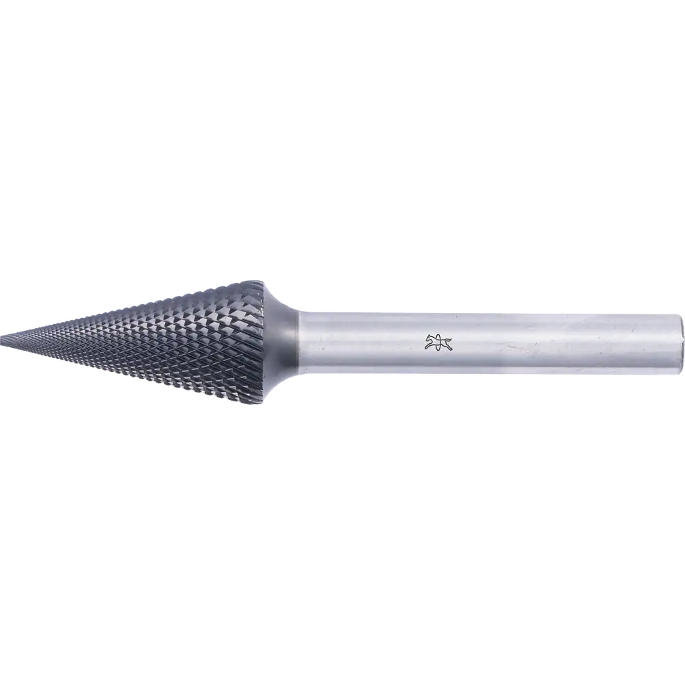 PFERD TOOLS Fraise à rainurer haute performance en carbure MICRO, cône pointu SKM Ø 12x25 mm, diamètre de tige 6 mm, revêtement HICOAT pour la finition