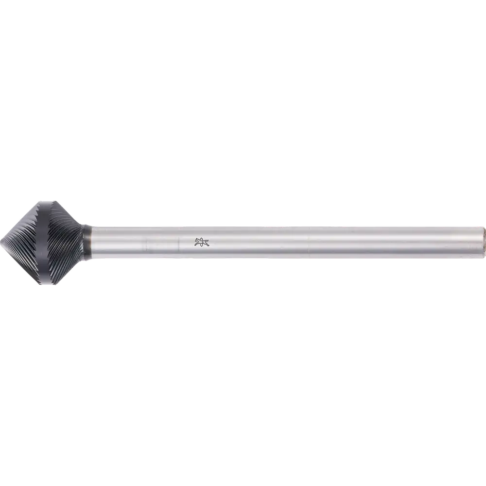 PFERD TOOLS Fraise carbure haute performance KSK-WKN Ø 16x15 mm Ø de tige 6x75 mm denture Z5 revêtement HICOAT forme spéciale pour chanfreinage/débavurage utilisation robotisée