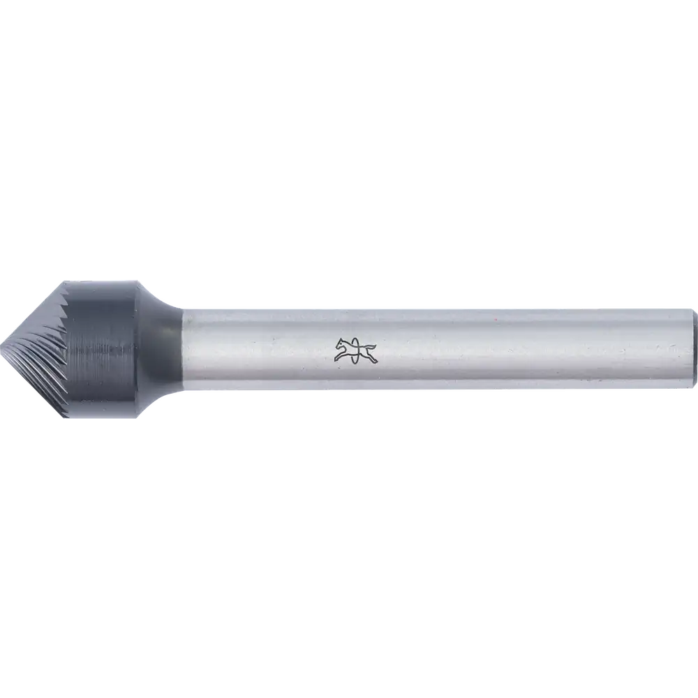 PFERD TOOLS Fraise carbure haute performance forme conique KSK 10x05 mm Ø de tige 6 mm denture Z5 revêtement HICOAT pour chanfreinage/débavurage utilisation robotisée