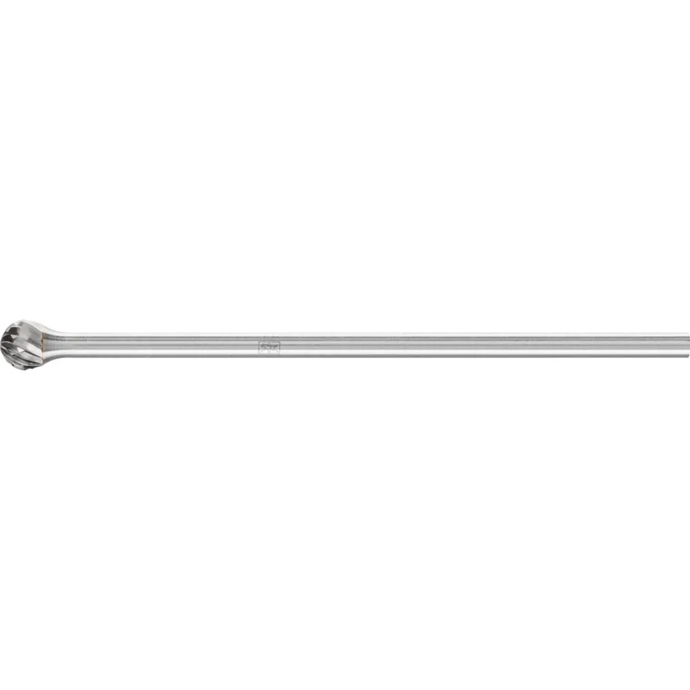 PFERD TOOLS Fraise en carbure à bout sphérique KUD Z3P universal moyenne à denture croisée avec queue longue en acier