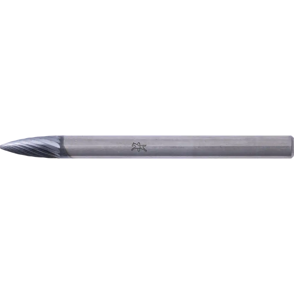 PFERD TOOLS Fraise à queue en carbure haute performance Spitzbogen SPG Ø 03x07 mm, queue Ø 3 mm, denture 5 HICOAT revêtue, universelle fine