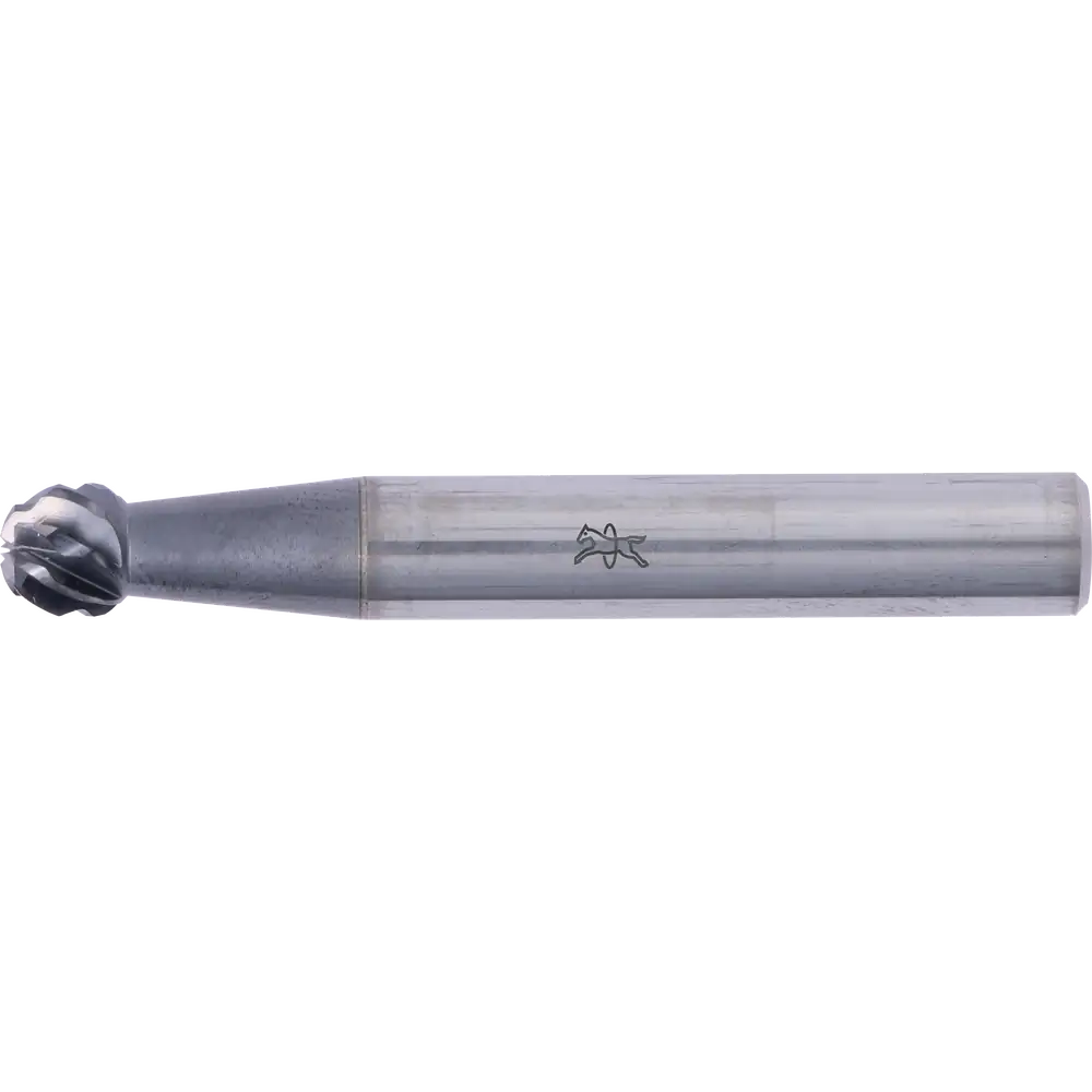 PFERD TOOLS Fraise en carbure haute performance ALLROUND, forme sphérique KUD Ø 06x05 mm, Ø de tige 6 mm, revêtement HICOAT pour acier