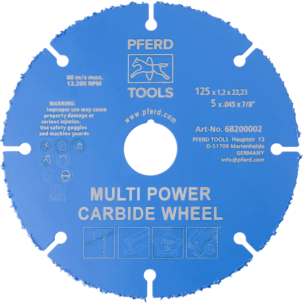 Disque diamant PFERD TOOLS Multi Power Carbide DS 125x1,2x22,23 mm pour tronçonnage de divers matériaux