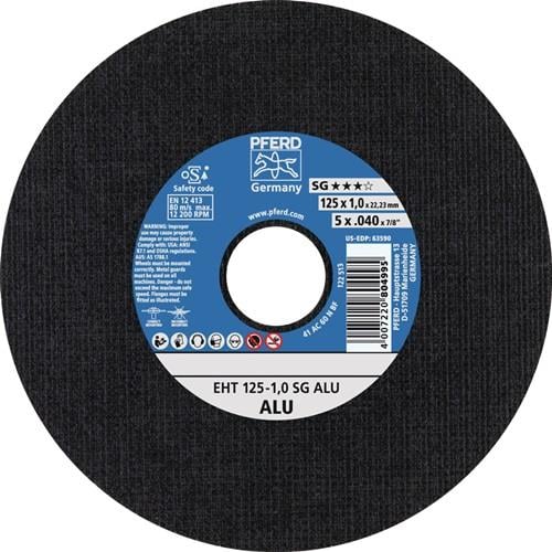 PFERD TOOLS Disque de tronçonnage EHT droit Ligne de performance SG ALU pour aluminium — lot de 25 pièces
