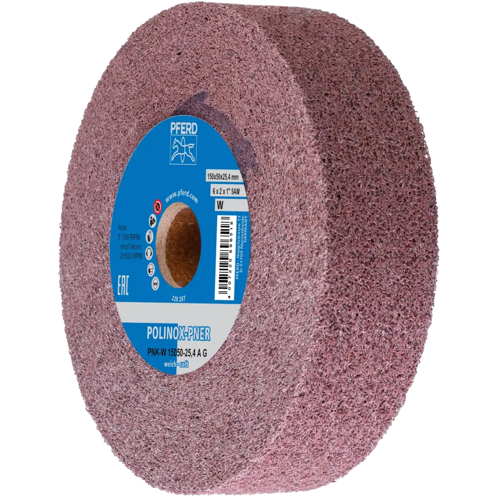 Roue en non-tissé enroulé PFERD TOOLS POLINOX PNK Ø 150x50 mm